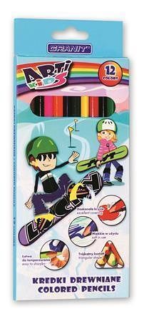Barevné pastelky "Arti Kids", 12 barev, trojhranné, GRANIT