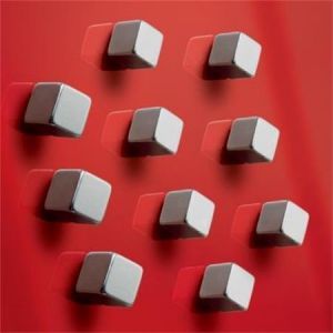 Magnety "SuperDym", stříbrná, kostka, extra silný, 10 ks, SIGEL BA193