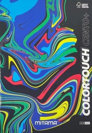 Sešit "Color Touch", A4+, linkovaný, 52+2 listů, černá-mramor, MITAMA 62172-90127
