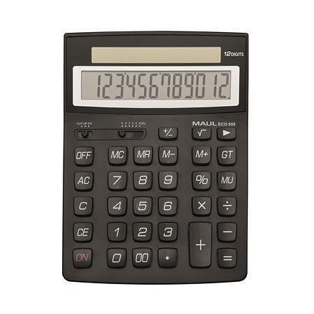 Kalkulačka "Eco 950", černá, stolní, 12 číslic, MAUL 7268990