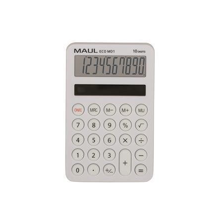 Kalkulačka "Eco MD 1", bílá, stolní, 10 číslic, MAUL 7275002