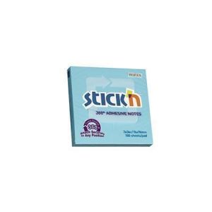 Samolepicí bloček, modrá, 76x76 mm, 100 listů, STICK N 21553