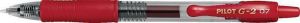 Gelové pero "G-2", červená, 0,32 mm, stiskací mechanismus, PILOT BL-G2-7-R