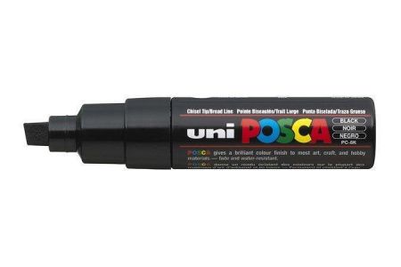 Dekorační popisovač "Posca", černá, 8 mm, UNI