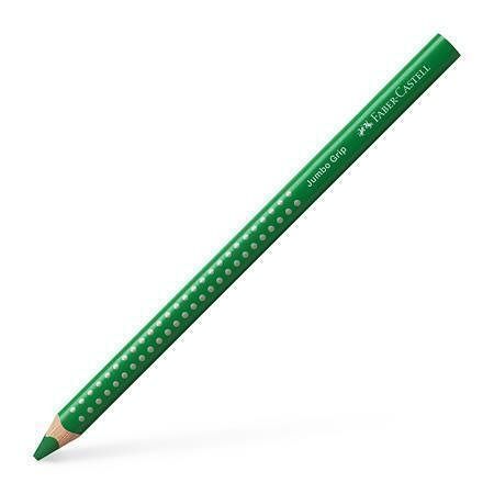 Barevná pastelka "Grip 2001 Jumbo", zelená, trojhranná, FABER-CASTELL 110963