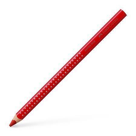 Barevná pastelka "Grip 2001 Jumbo", červená, trojhranná, FABER-CASTELL 110921