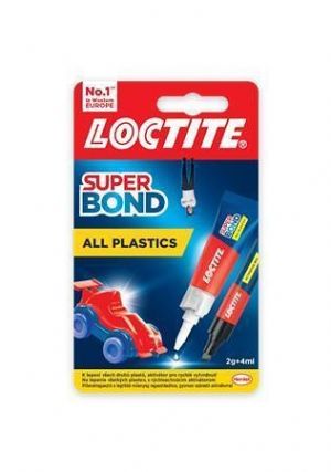 Super glue gel, 2 g + 4 ml, HENKEL "Loctite Super Bond Plastik"