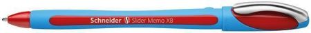 Kuličkové pero "Slider Memo", červená, 0,7mm, s uzávěrem, SCHNEIDER