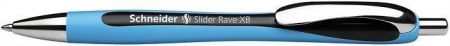 Kuličkové pero "Slider Rave", černá, 0,7mm, stiskací mechanismus, SCHNEIDER