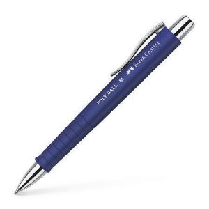 Kuličkové pero "Poly Ball", modrá, 0,5 mm, stiskací, FABER-CASTELL