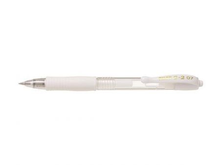Gelové pero "G-2 Pastel", bílá, 0,32 mm, stiskací mechanismus, PILOT