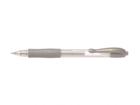 Gelové pero "G-2 Metallic", stříbrná, 0,32 mm, stiskací mechanismus, PILOT