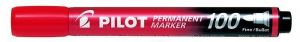 Permanentní popisovač "Permanent Marker 100", červená, 1 mm, kuželový hrot, PILOT