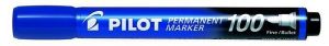 Permanentní popisovač "Permanent Marker 100", modrá, 1 mm, kuželový hrot, PILOT