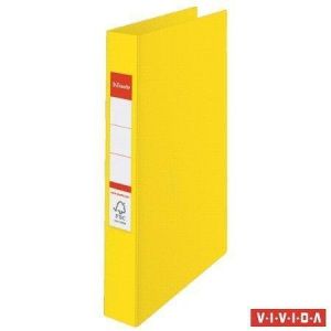 Kroužkový pořadač "Standard", Vivida žlutá, 4 kroužky, 42 mm, A4, PP, ESSELTE
