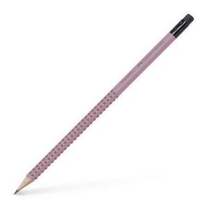 Grafitová tužka s gumou "Grip 2001", růžová, B, trojhranná, FABER-CASTELL 217237