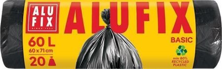 Pytle na odpadky "Economy", černá, 60 l, 20 ks, ALUFIX XMS6020ECONNEW