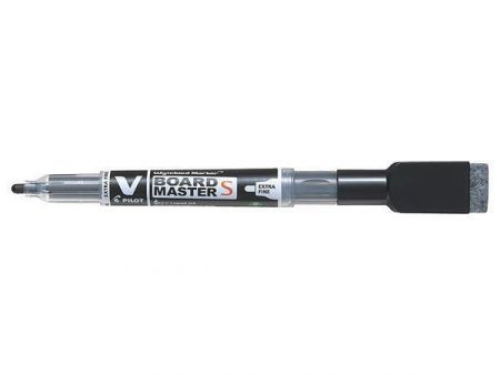 Popisovač na bílou tabuli "V-Board Master S", černá, 1,3 mm, EF, s houbičkou, PILOT WBME-V