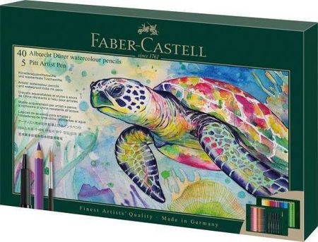 Akvarelové pastelky "Albrecht Dürer &amp; Pitt Artist Pen", 40 barev, 46 ks, sada, FABER-CASTE