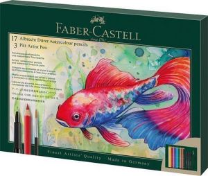 Akvarelové pastelky "Albrecht Dürer &amp; Pitt Artist Pen", 17 barev, 21 ks, sada, FABER-CASTE