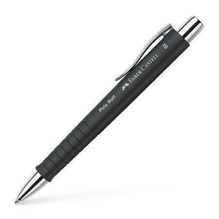 Kuličkové pero "Poly Ball", růžová, 0,5 mm, stiskací mechanismus, FABER-CASTELL