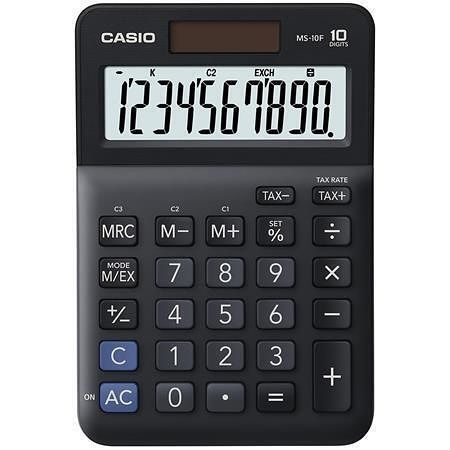 Kalkulačka "MS-10 F", černá, stolní, 10 číslic, CASIO