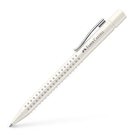 Kuličkové pero "Grip 2010-M", modrá, stiskací mechanismus, 0,5 mm, bílé tělo pera, FABER-C
