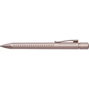 Kuličkové pero "Grip 2010-M", modrá, stiskací mechanismus, 0,5 mm, růžové tělo pera, FABER
