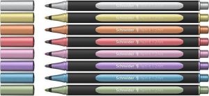 Akrylový popisovač "Paint-It 020", 8 různých kovových barev, sada, 1-2 mm, SCHNEIDER ML020
