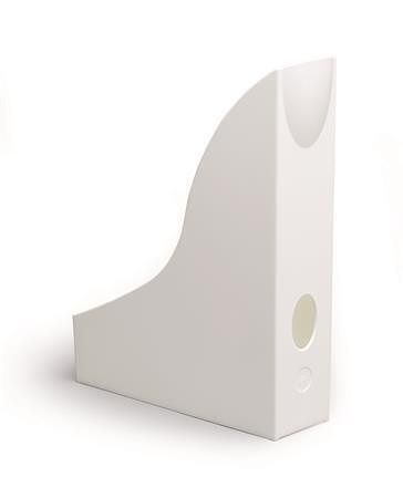 Stojan na časopisy "Basic", bílá, plast, 73 mm, DURABLE