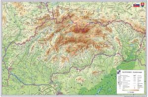 Podložka na stůl mapa Slovensko
