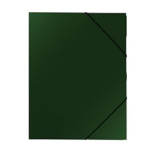 Složka A4 3 klopy s gumou zelená KP /2-535/