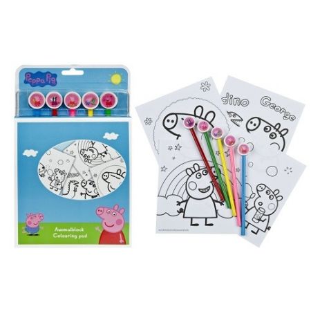 Sada omalovánek s pastelkami Prasátko Peppa