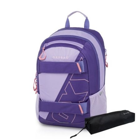 Studentský batoh + etue OXY Sport Half violet