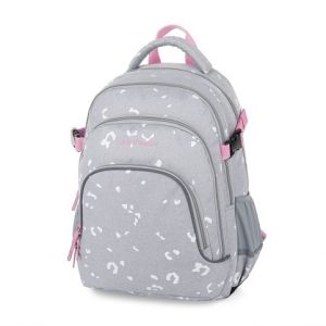 Studentský batoh OXY SCOOLER Grey geometric