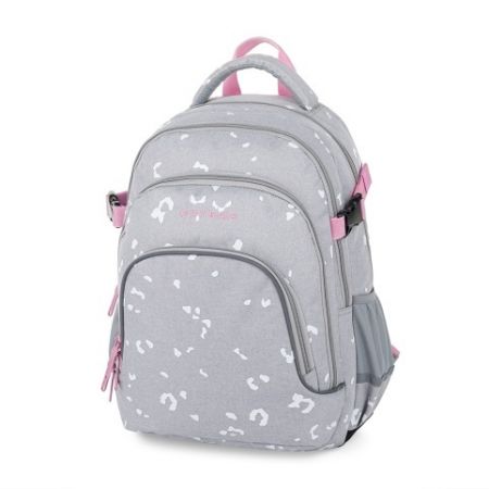 Studentský batoh OXY SCOOLER Grey geometric