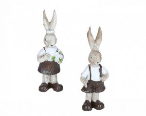 Dekorativní velikonoční polyresinové figurky 10 cm zajíček