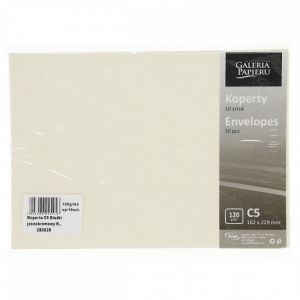 Ozdobné obálky Smooth - C5, 120g/m2, světle krémové, 10 ks