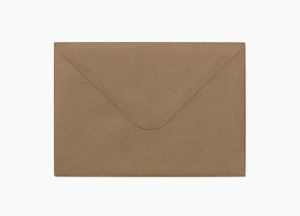 Ozdobné obálky Kraft - DL, 120 g/m2, tmavě béžové, 10 ks