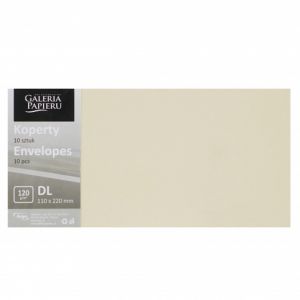 Ozdobné obálky Mika - DL, 120 g/m2, krémové, 10 ks