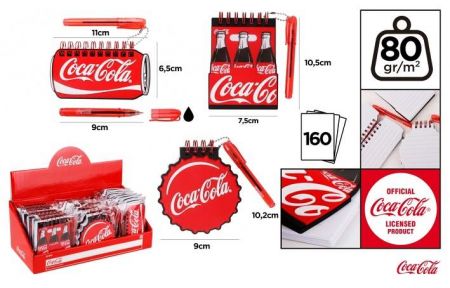 Mini notebook se spirálou a propiskou Coca-Cola