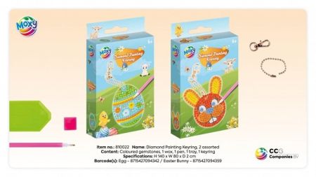 Diamantové malování klíčenka velikonoce