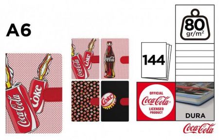 Notes A6 144 stran Coca Cola mix