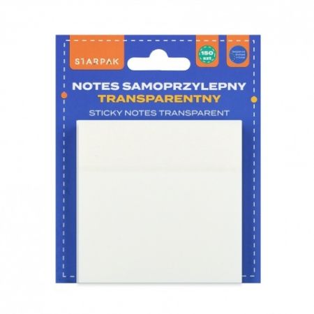 Samolepicí bloček Transparentní 75x75/150k Starpak 562811 Starpak