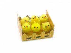 Velikonoční kuřátka 6 ks 3 cm