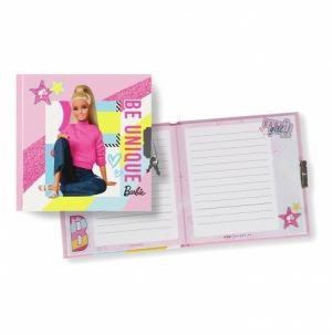 Deník se zámkem 13,5 x 13,5 cm<br />Barbie
