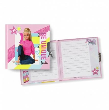 Deník se zámkem 13,5 x 13,5 cm<br />Barbie