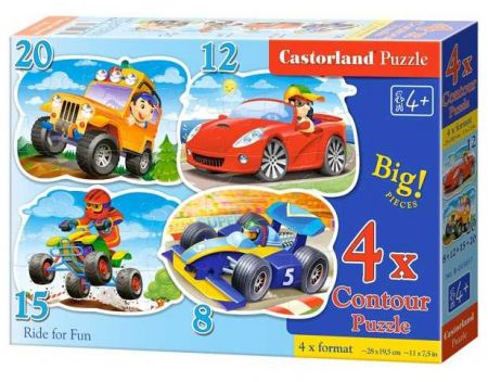Puzzle Castorland 4v1 (8,12,15,20 dílků) Zábavná jízda