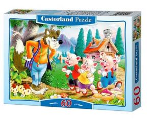 Puzzle Castorland 60 dílků - Tři malá prasátka 