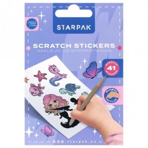 Škrabací nálepky STARPAK 41ks, Girls, mix motivů<br />